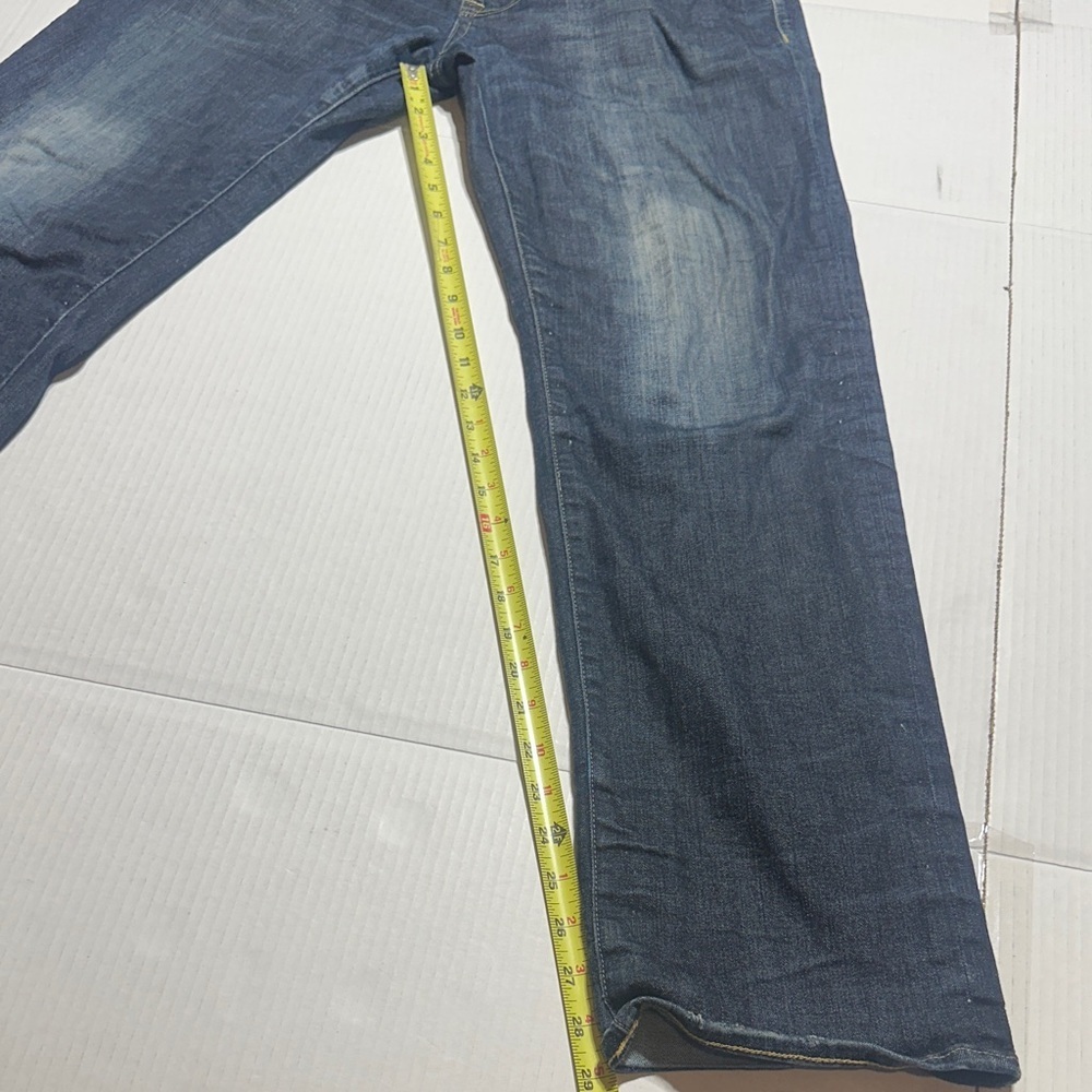 American Eagle original straight extreme flex 4 distressed Blue Jeans 32x32 - Picture 2 of 13
